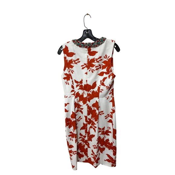 Sachin + Babi Anna Coral Narcissus Floral Print Sheath Dress Size 8 - Picture 10 of 10